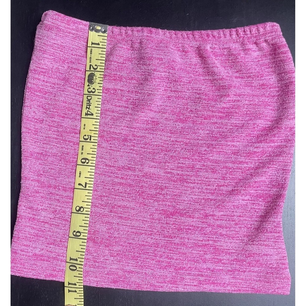 Vintage Hot Pink Tube Top White Moon London Top Shirt Summer